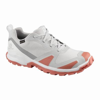 Salomon XA COLLIDER GTX W - Naisten Polkujuoksukengät - Harmaat/TummanPunainen